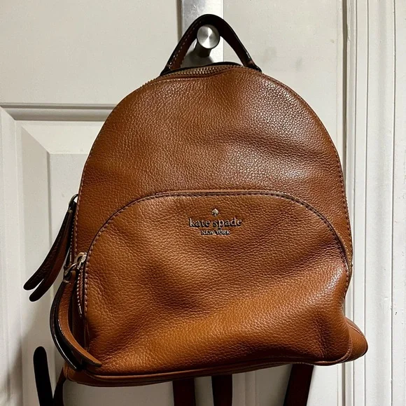 kate spade tan pebbled leather backpack with tassel Hudson Large Backpack | Kate Spade AT main image 2